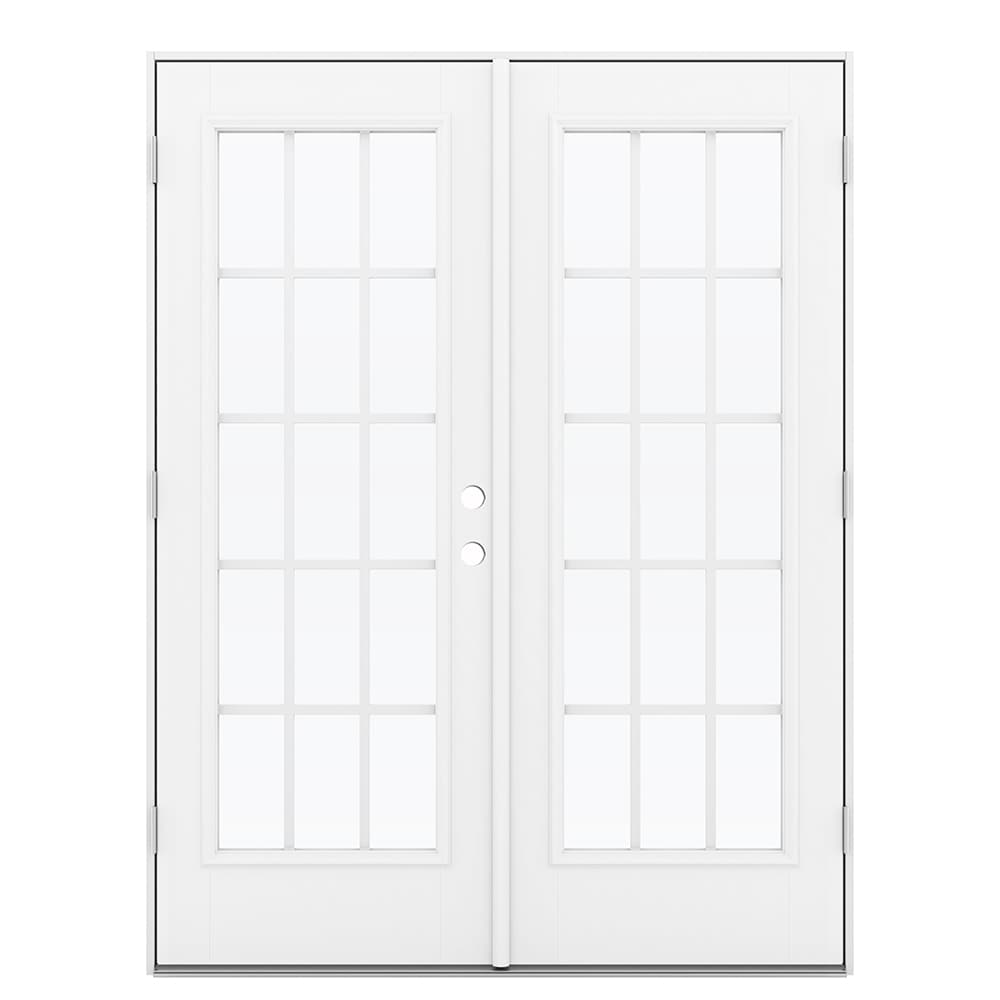 JELD-WEN 60-in x 80-in Fiberglass French, Right-hand outswing – primary product view