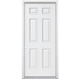 Therma-Tru Benchmark Doors 36-in x 80-in Steel Right-Hand Inswing Ready-to-Paint Unfinished Prehung Single Front Door with Brickmould