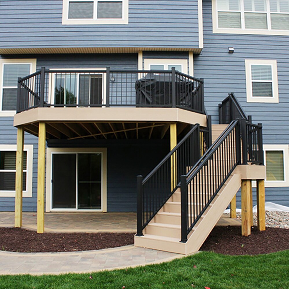 Harmony Railing 6-ft L x 1.5-in W x 1.5-in H Black Aluminum Bottom Rail