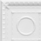 A La Maison Ceilings 1.67-ft x 1.67-ft Romanesque Wreath Plain White Polystyrene Surface-mount Ceiling Tile (8-Pack, 21.6-sq ft / Case)