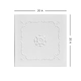 A La Maison Ceilings 1.67-ft x 1.67-ft Bourbon Street Plain White Polystyrene Surface-mount Ceiling Tile (8-Pack, 21.6-sq ft / Case)