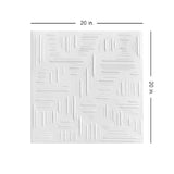 A La Maison Ceilings 1.67-ft x 1.67-ft Country Wheat Plain White Polystyrene Surface-mount Ceiling Tile (8-Pack, 21.6-sq ft / Case)