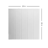 A La Maison Ceilings 1.67-ft x 1.67-ft Beadboard Plain White Polystyrene Surface-mount Ceiling Tile (8-Pack, 21.6-sq ft / Case)