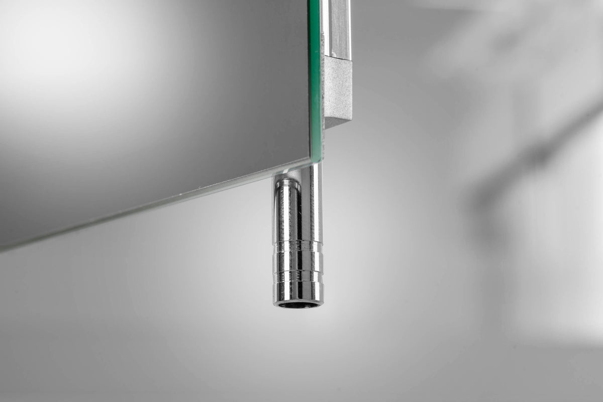 Croydex 15-in x 25-in Surface/Recessed Mount Silver Mirrored Soft Close Medicine Cabinet