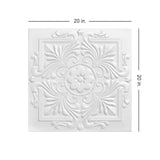 A La Maison Ceilings 1.67-ft x 1.67-ft Victorian Plain White Polystyrene Surface-mount Ceiling Tile (8-Pack, 21.6-sq ft / Case)