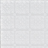 A La Maison Ceilings 1.67-ft x 1.67-ft Emma's Flowers Plain White Polystyrene Surface-mount Ceiling Tile (8-Pack, 21.6-sq ft / Case)