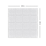 A La Maison Ceilings 1.67-ft x 1.67-ft Emma's Flowers Plain White Polystyrene Surface-mount Ceiling Tile (8-Pack, 21.6-sq ft / Case)