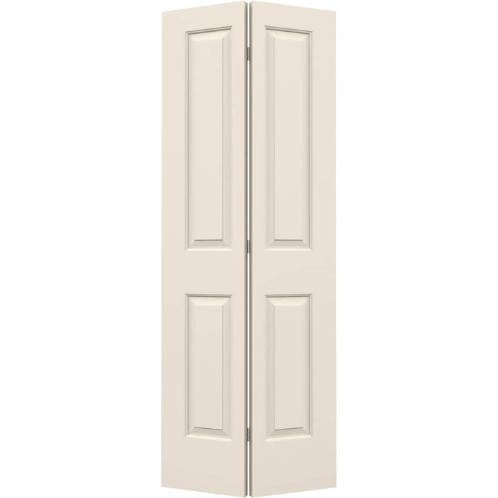 JELD-WEN Cambridge 24-in x 80-in Primed 2-Panel Square Molded Composite Bifold Door (Hardware Included)
