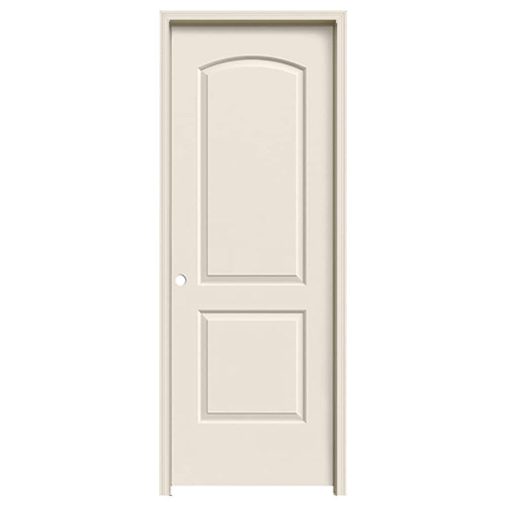 JELD-WEN Continental 36-in x 80-in Primed 2-Panel Round Top Hollow Core Molded Composite Left-Hand Single Prehung Interior Door