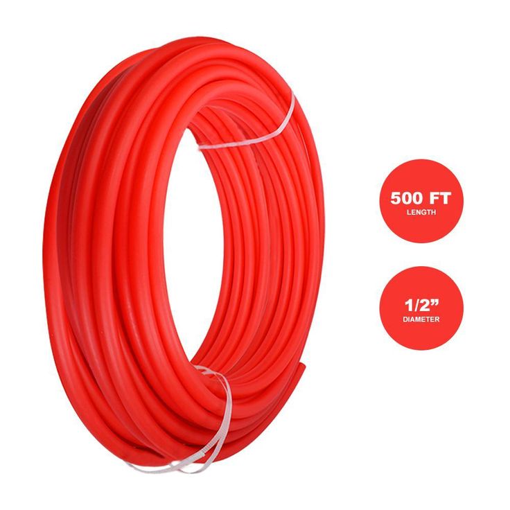 1/2 in. x 500 ft. PEX Tubing Oxygen Barrier Radiant Heating Pipe in Red