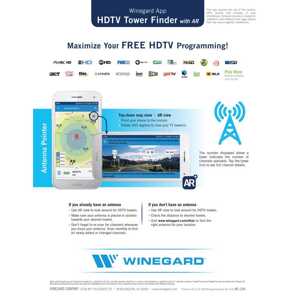 65-Mile Range Indoor/Outdoor HDTV Antenna - Super Arbor
