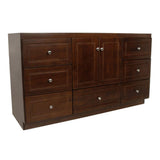 Ultraline 60 in. W x 21 in. D x 34.5 in. H Vanity for Center Basin Cabinet Only in Satin White - Super Arbor