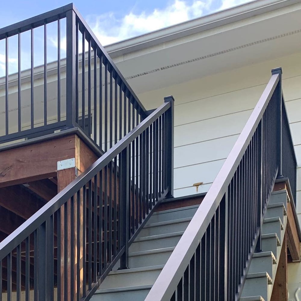 Harmony Railing Alta 6-ft L x 2.5-in W x 2.5-in H Black Aluminum Top Rail