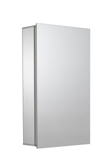 Croydex 15-in x 25-in Surface/Recessed Mount Silver Mirrored Soft Close Medicine Cabinet