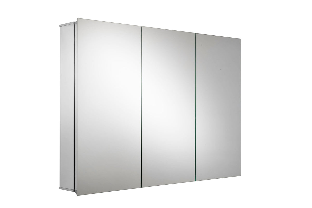 Croydex 36-in x 26-in Surface/Recessed Mount Silver Mirrored Soft Close Medicine Cabinet