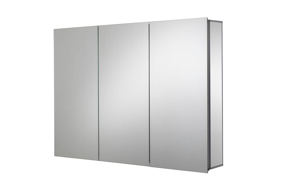Croydex 36-in x 26-in Surface/Recessed Mount Silver Mirrored Soft Close Medicine Cabinet