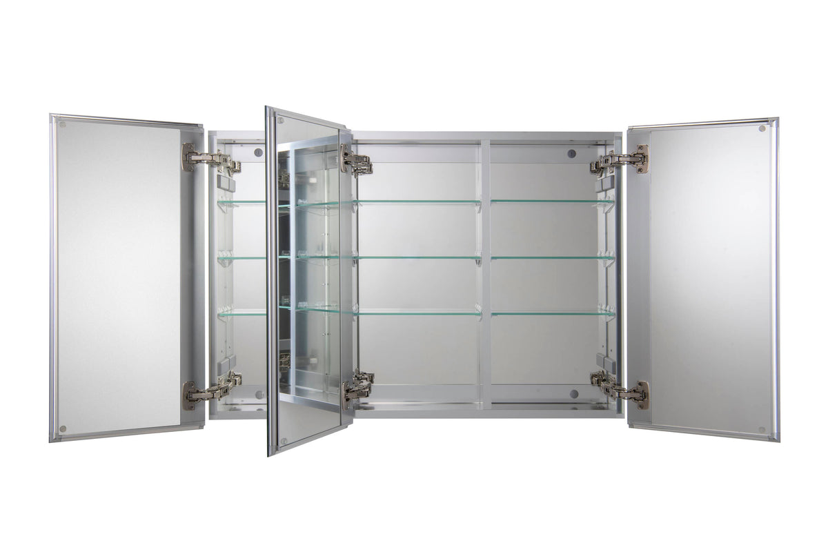 Croydex 36-in x 26-in Surface/Recessed Mount Silver Mirrored Soft Close Medicine Cabinet