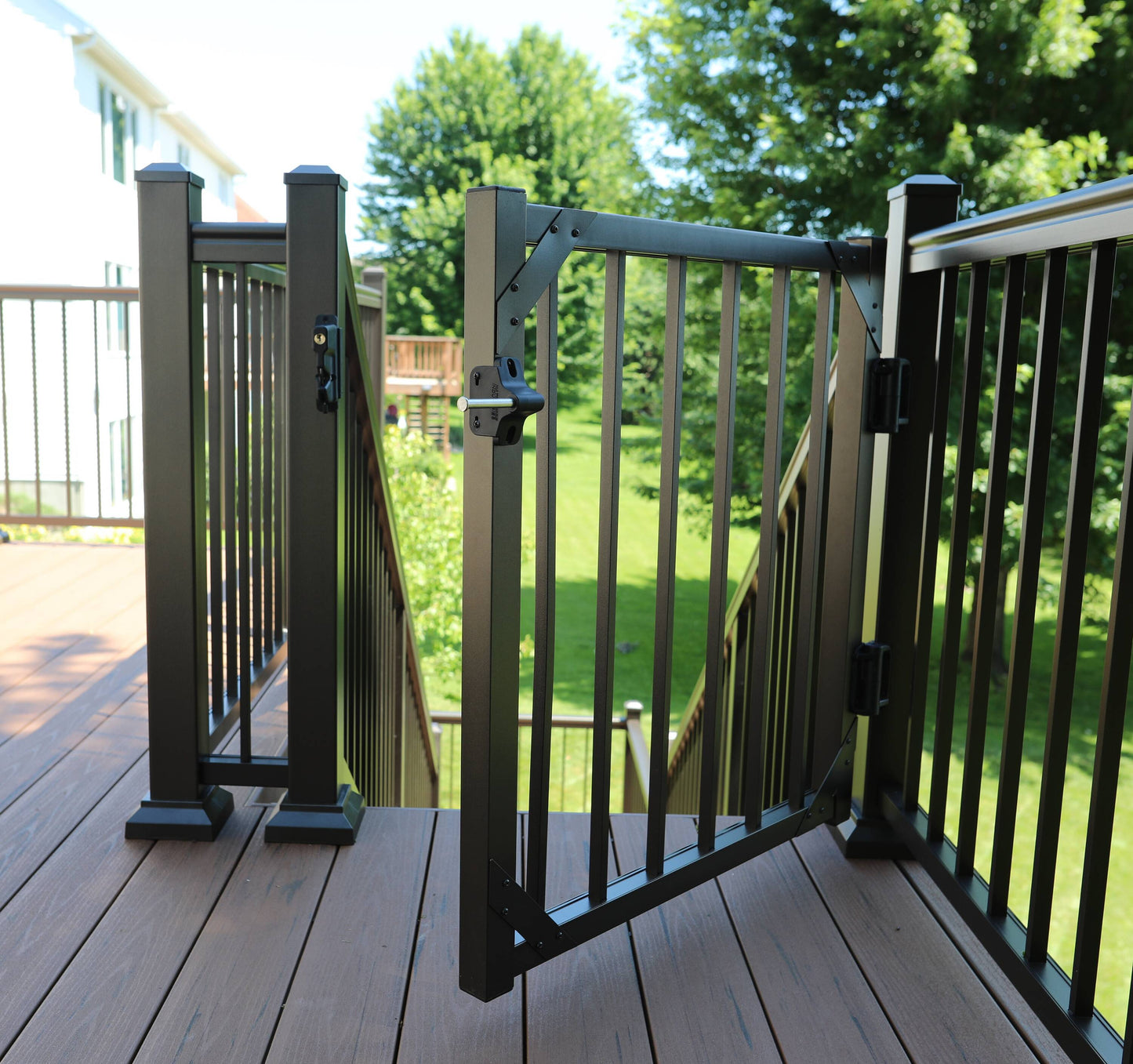 Harmony Railing 48-in L x 42-in H Bronze Aluminum Deck Railing Gate (Assembled)