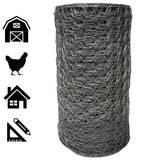 Acorn International 2-ft 20-Gauge Silver Galvanized Steel Chicken Wire Rolled Fencing with Mesh Size 1-in