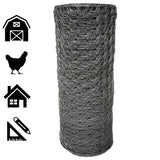 Acorn International 3-ft 20-Gauge Silver Galvanized Steel Chicken Wire Rolled Fencing with Mesh Size 1-in