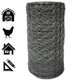 Acorn International 2-ft 20-Gauge Silver Galvanized Steel Poultry Netting Rolled Fencing with Mesh Size 2-in