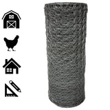 Acorn International 150-ft x 3-ft 20-Gauge Silver Galvanized Steel Chicken Wire Rolled Fencing with Mesh Size 2-in