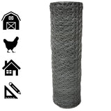 Acorn International 6-ft 20-Gauge Silver Galvanized Steel Chicken Wire Rolled Fencing with Mesh Size 2-in