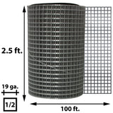 Acorn International Silver Galvanized Steel Hardware Cloth - 100'x2'