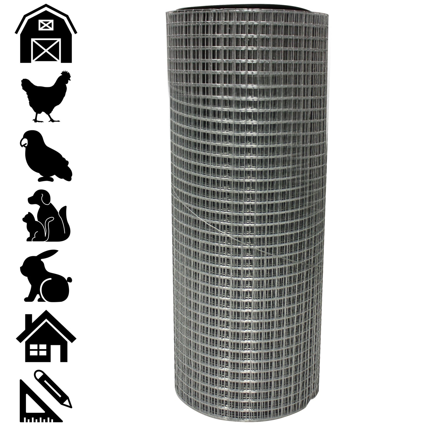 Acorn International 10-ft x 3-ft 19-Gauge Silver Rolled Fencing with Mesh Size 1/2-in x 1/2-in