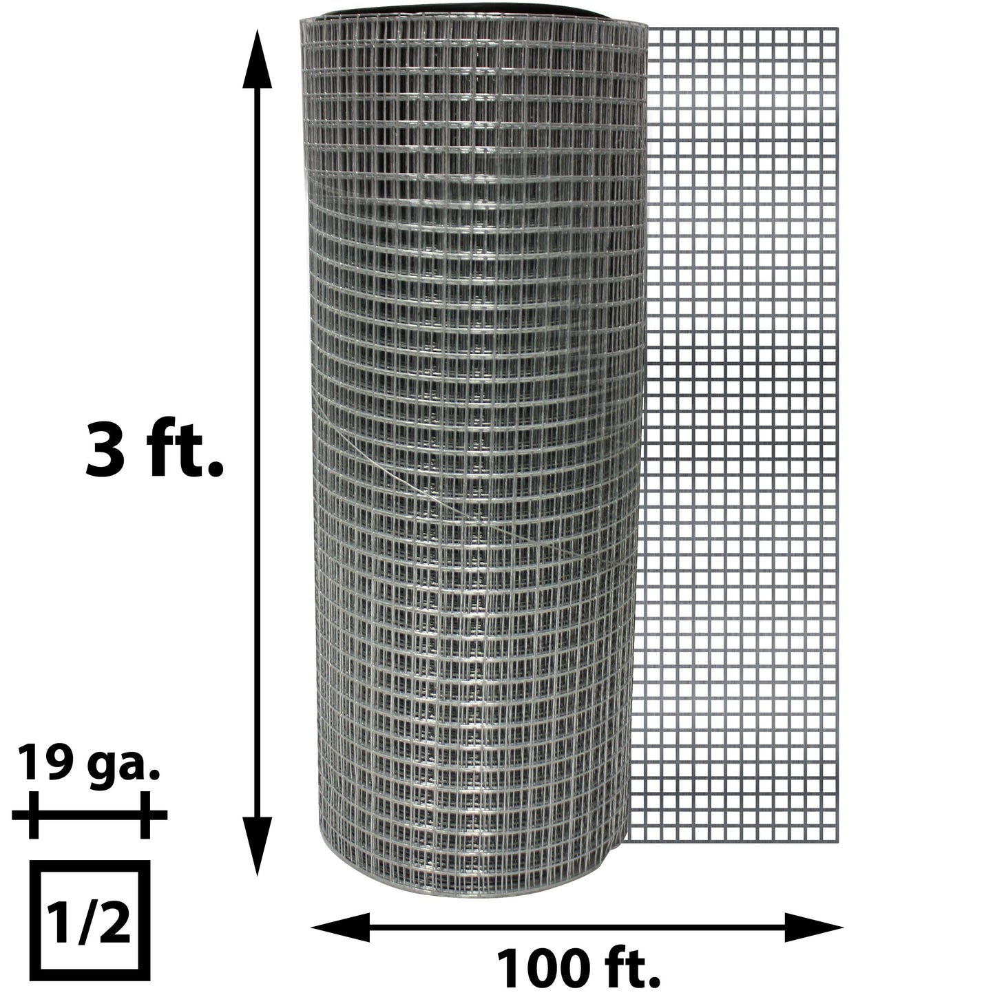 Acorn International 100-ft x 3-ft Silver Galvanized Steel Hardware Cloth Fencing