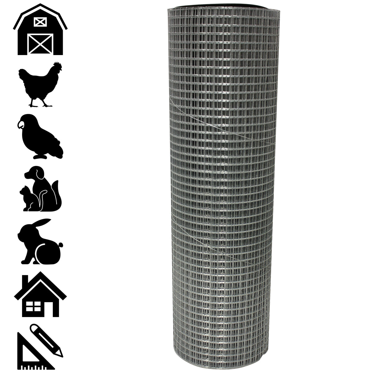 Acorn International 10-ft x 4-ft 19-Gauge Silver Rolled Fencing with Mesh Size 1/2-in x 1/2-in
