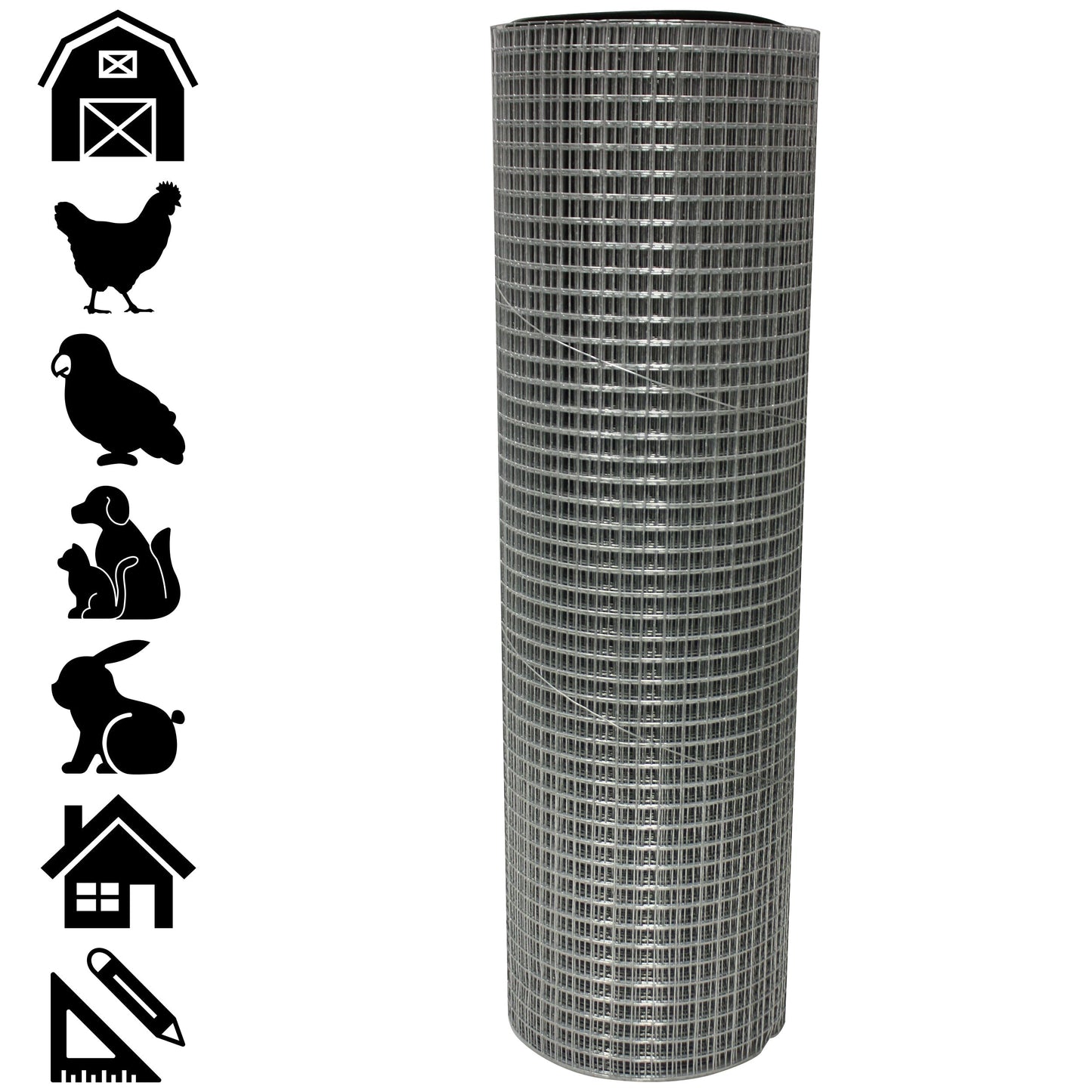 Acorn International 10-ft x 4-ft 19-Gauge Silver Rolled Fencing with Mesh Size 1/2-in x 1/2-in