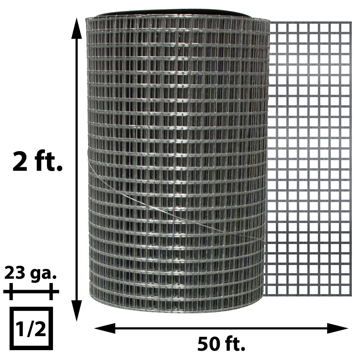 Acorn International Galvanized Steel Hardware Cloth Fencing - 50Ft x 2Ft