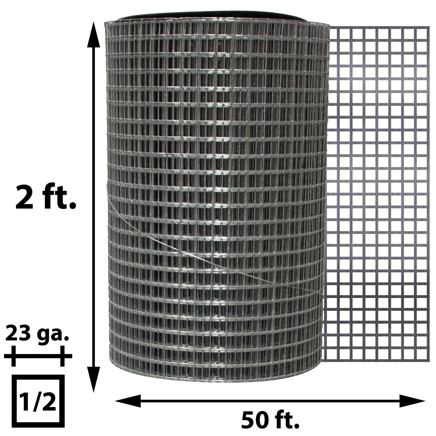 Acorn International Galvanized Steel Hardware Cloth Fencing - 50Ft x 2Ft