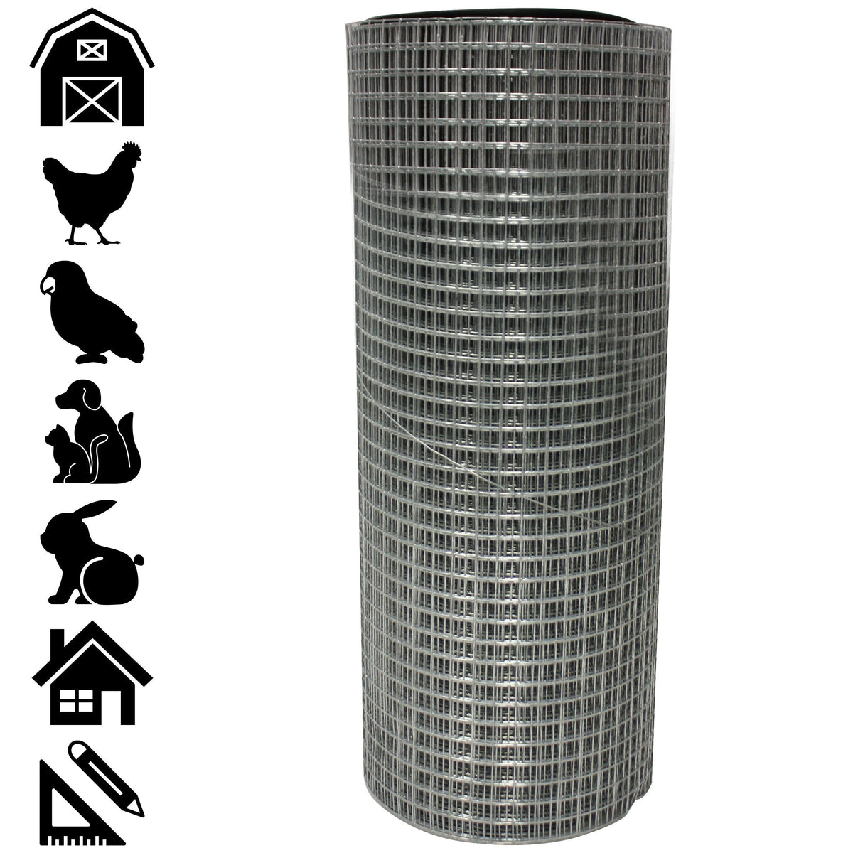 Acorn International 10-ft x 3-ft 19-Gauge Silver Rolled Fencing with Mesh Size 1/2-in x 1/2-in