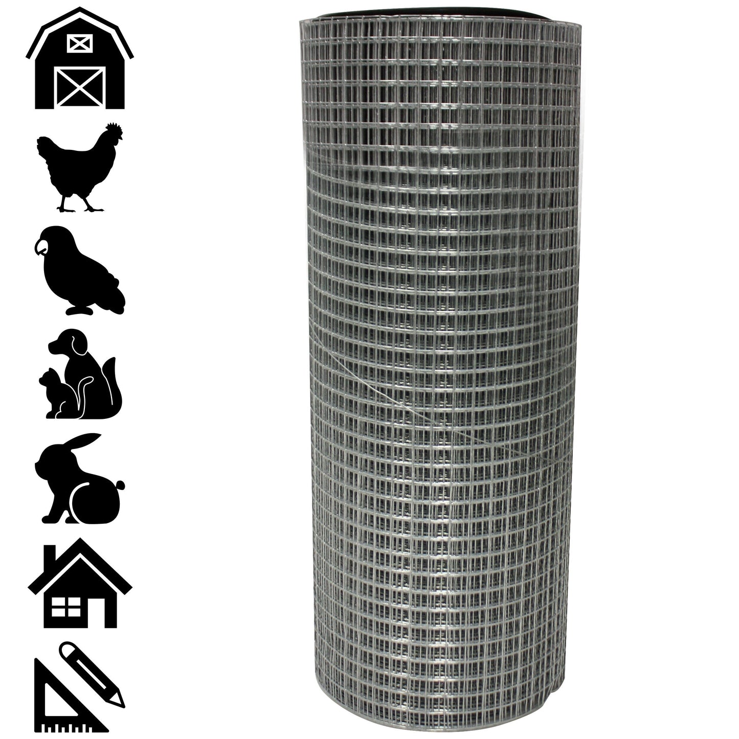 Acorn International 10-ft x 3-ft 19-Gauge Silver Rolled Fencing with Mesh Size 1/2-in x 1/2-in