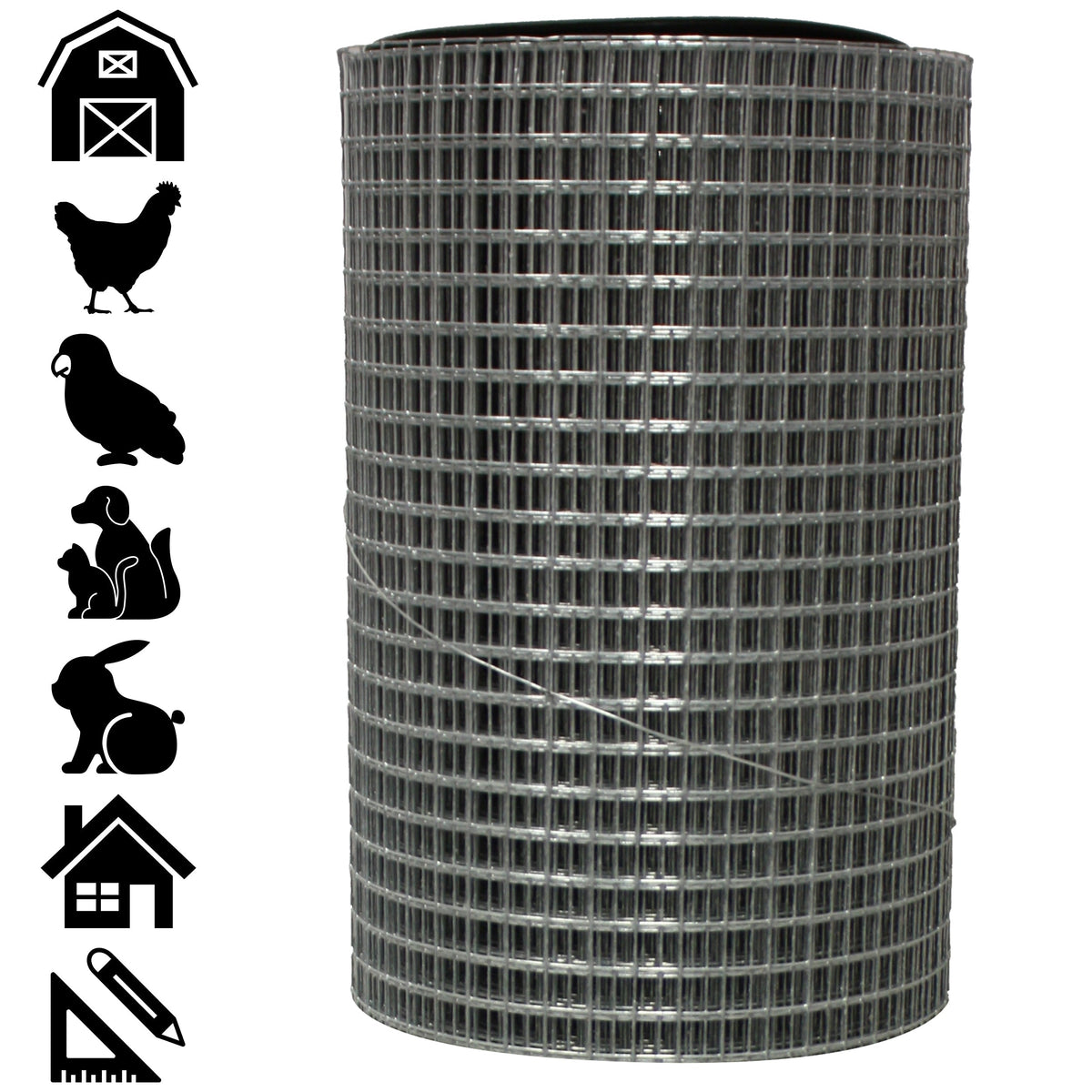 Acorn International 10-ft x 2-ft 23-Gauge Silver Rolled Fencing with Mesh Size 1/4-in x 1/4-in