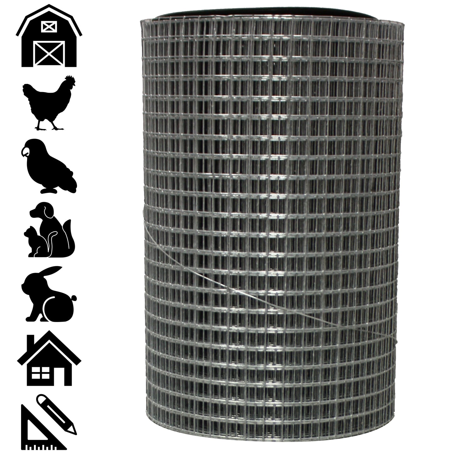 Acorn International 10-ft x 2-ft 23-Gauge Silver Rolled Fencing with Mesh Size 1/4-in x 1/4-in