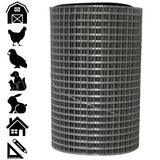 Acorn International 10-ft x 2-ft 23-Gauge Silver Rolled Fencing with Mesh Size 1/4-in x 1/4-in