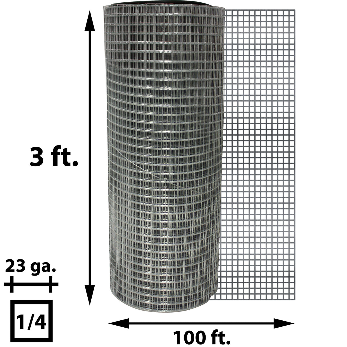 Acorn International 10-ft x 3-ft 23-Gauge Silver Rolled Fencing with Mesh Size 1/4-in x 1/4-in
