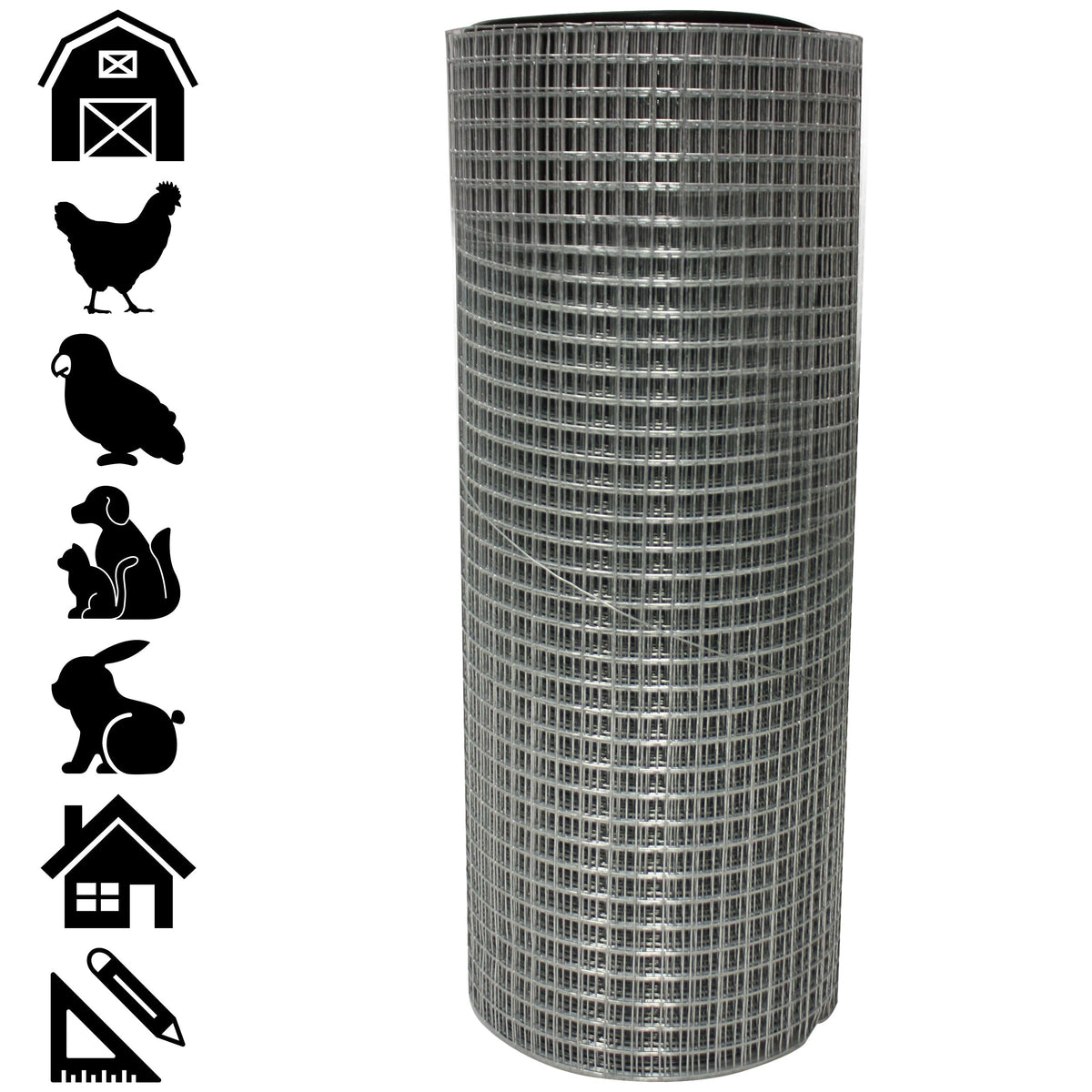 Acorn International 10-ft x 3-ft 23-Gauge Silver Rolled Fencing with Mesh Size 1/4-in x 1/4-in