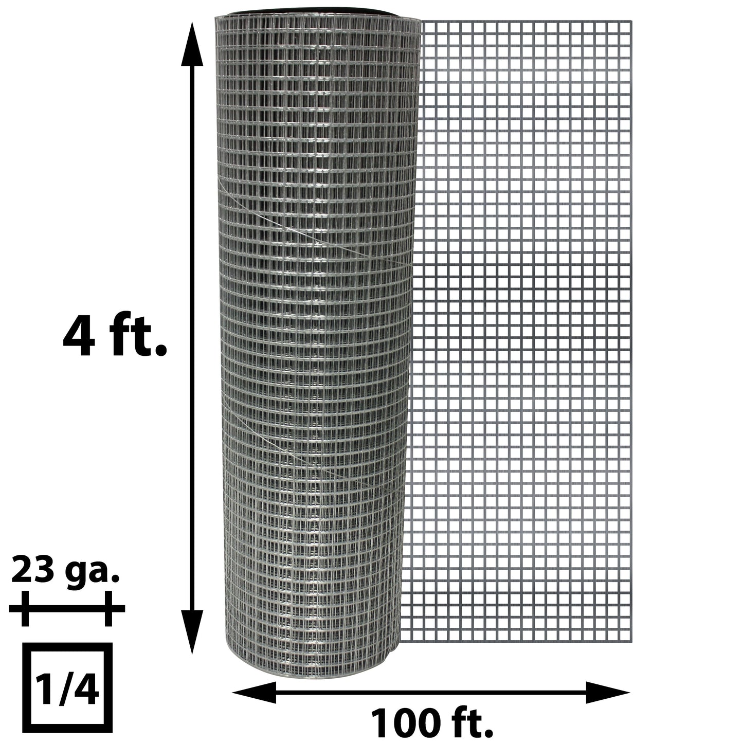 Acorn International 10-ft x 4-ft 23-Gauge Silver Rolled Fencing with Mesh Size 1/4-in x 1/4-in