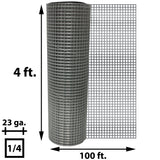 Acorn International 10-ft x 4-ft 23-Gauge Silver Rolled Fencing with Mesh Size 1/4-in x 1/4-in