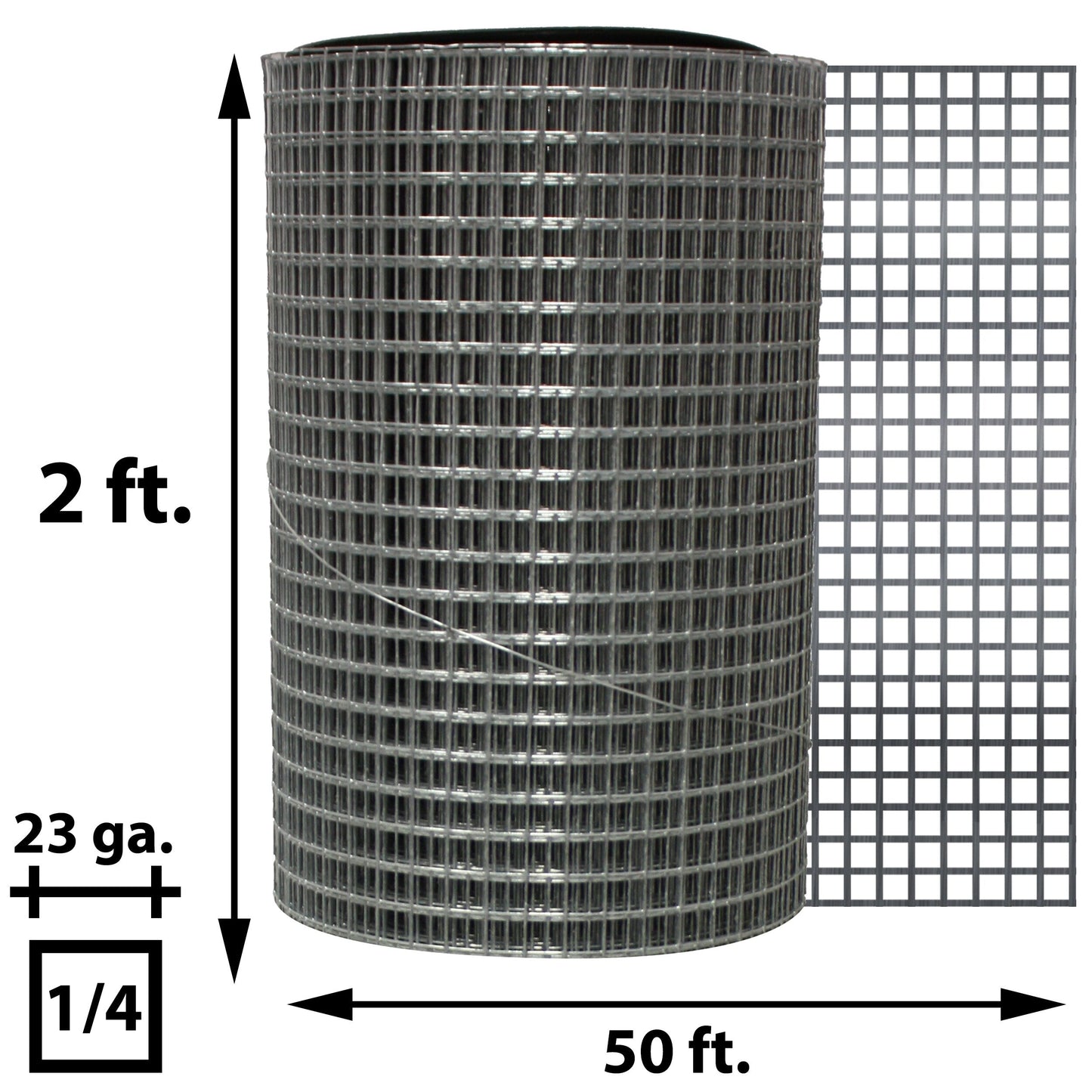 Acorn International 10-ft x 2-ft 23-Gauge Silver Rolled Fencing with Mesh Size 1/4-in x 1/4-in