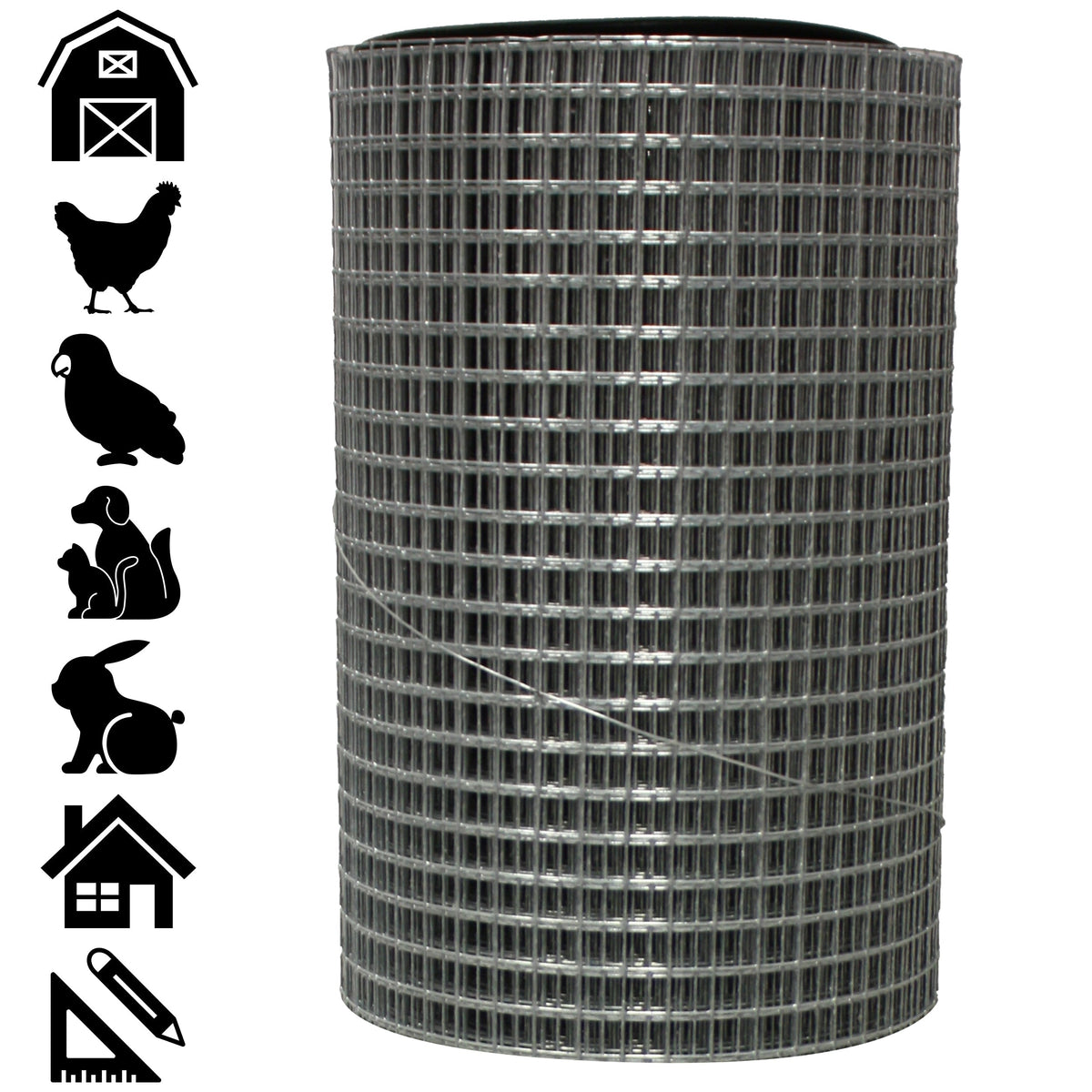 Acorn International Silver Galvanized Steel Hardware Cloth - 50 ft x 2 ft