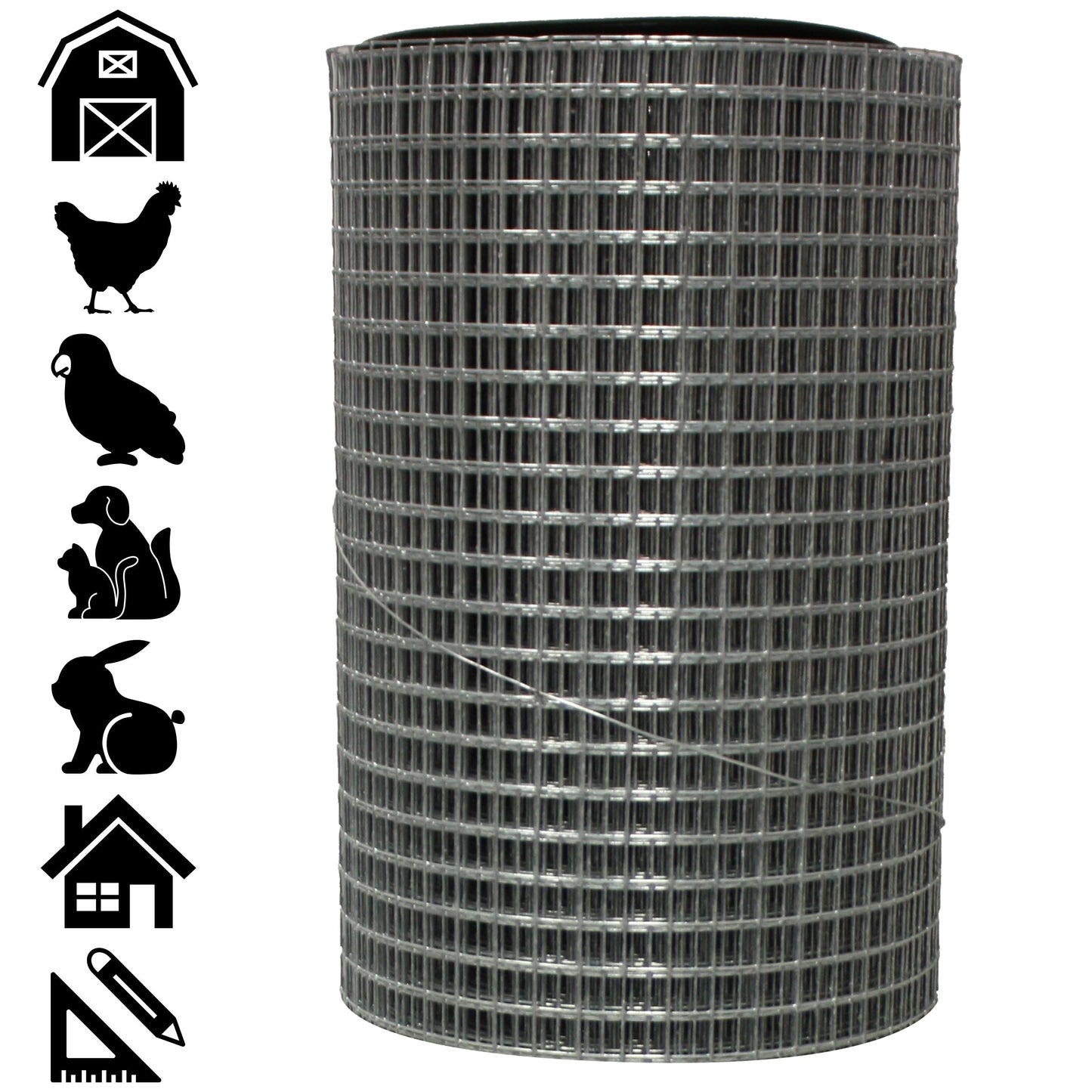 Acorn International Silver Galvanized Steel Hardware Cloth - 50 ft x 2 ft