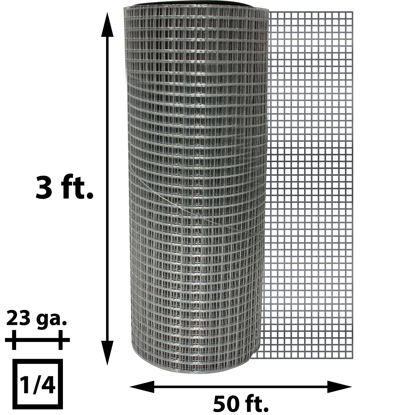 Acorn International 10-ft x 3-ft 23-Gauge Silver Rolled Fencing with Mesh Size 1/4-in x 1/4-in