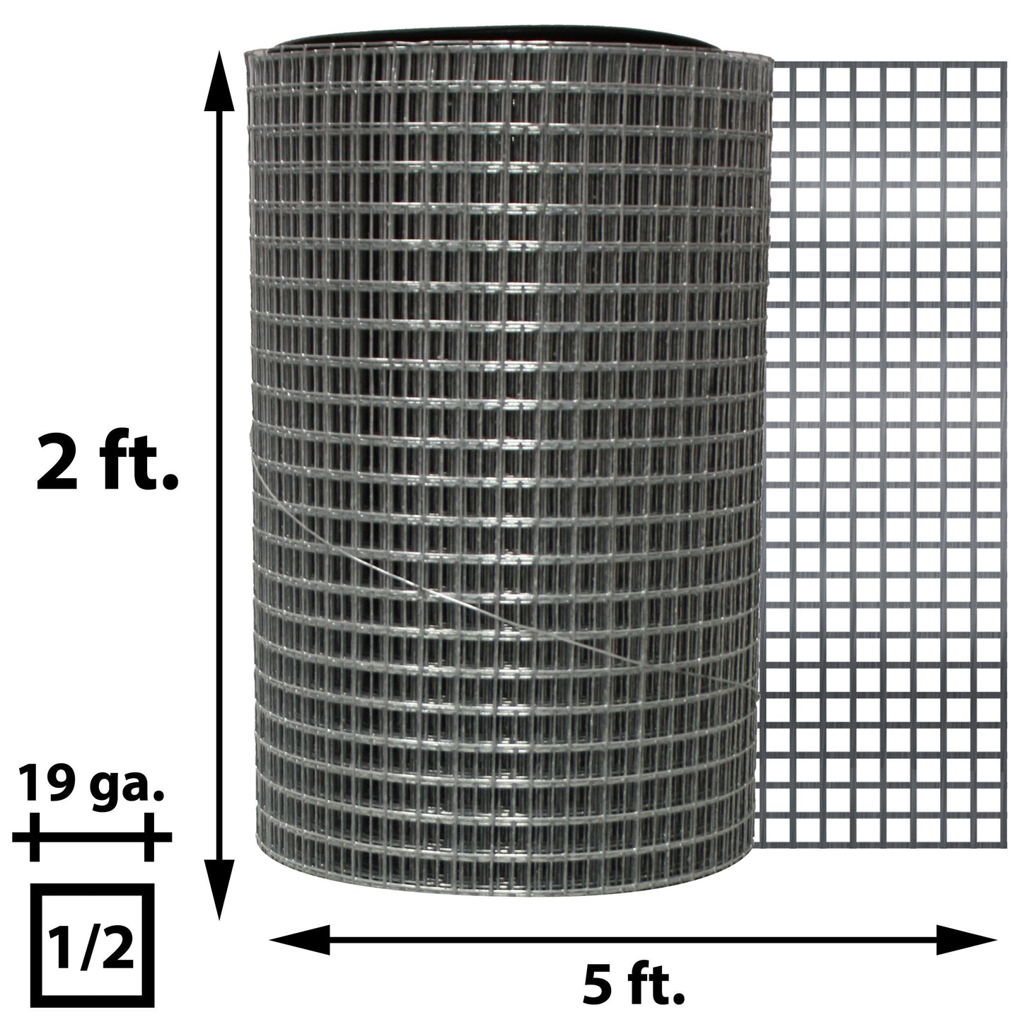 Acorn International 10-ft x 2-ft 19-Gauge Silver Rolled Fencing with Mesh Size 1/2-in x 1/2-in