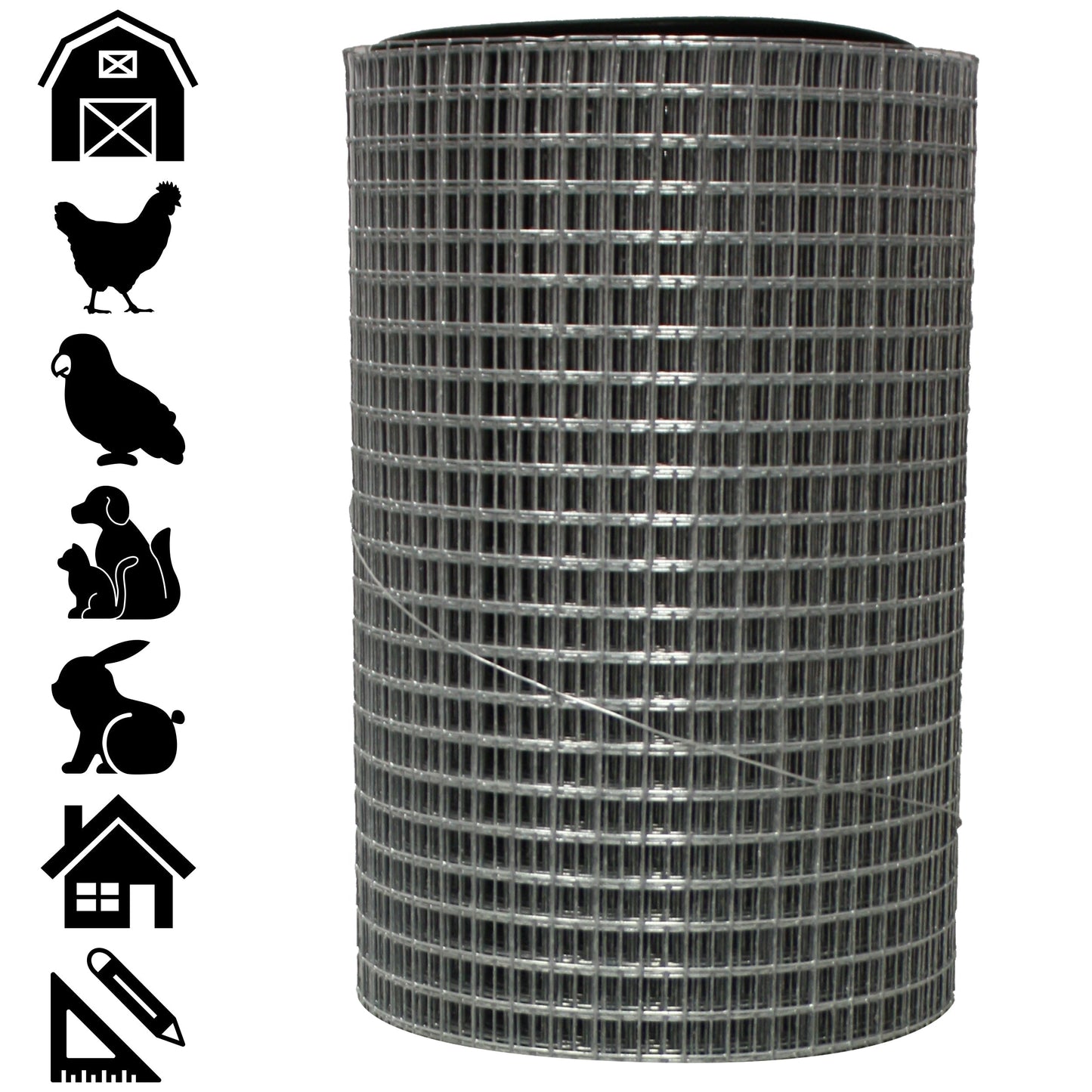 Acorn International 10-ft x 2-ft 19-Gauge Silver Rolled Fencing with Mesh Size 1/2-in x 1/2-in