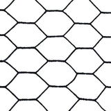 Acorn International 150-ft x 20-Gauge Black Galvanized Steel Chicken Wire Rolled Fencing with Mesh Size 1-in